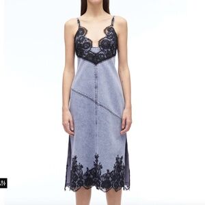 3.1 Phillip Lim Overdyed Denim Slip Dress